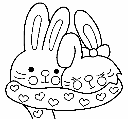 Dibujo de Conejitos enanoramdos para Colorear - Dibujos.net Dibujo de Conejitos enanoramdos para Colorear - Dibujos.net