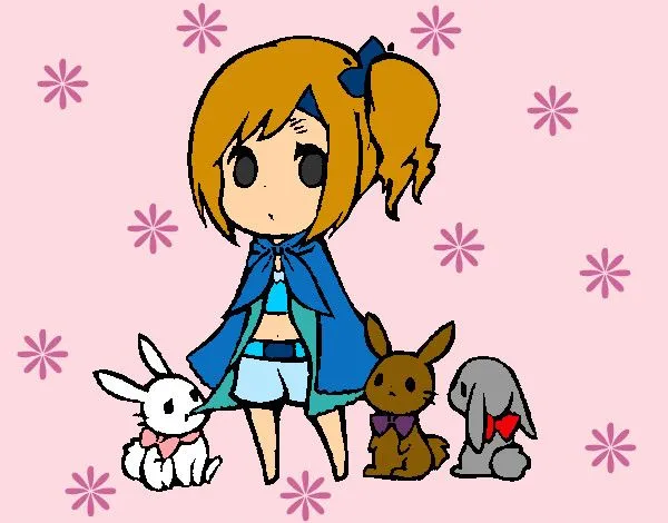 Dibujo de Yo con conejitos¡¡ pintado por Sara2001 en Dibujos.net ... Dibujo de Yo con conejitos¡¡ pintado por Sara2001 en Dibujos.net ...