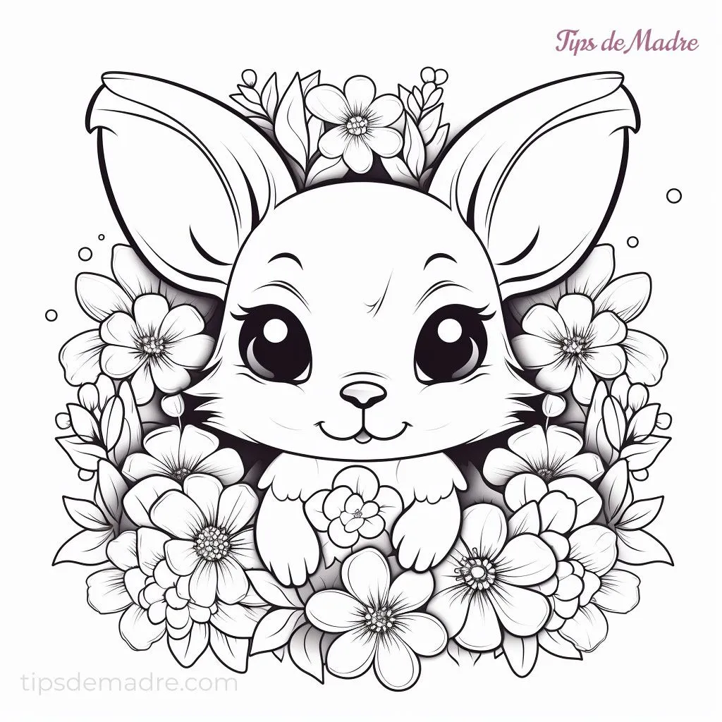 Dibujo de conejos para colorear e imprimir, para niños - Tips de Madre Dibujo de conejos para colorear e imprimir, para niños - Tips de Madre