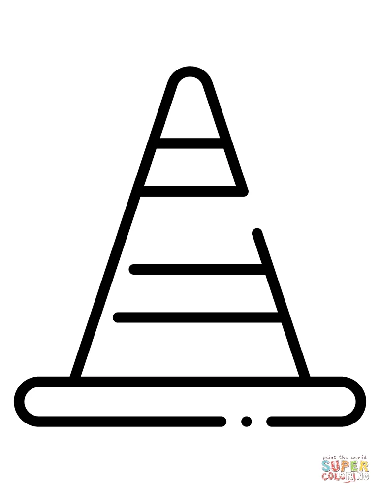 Dibujo de Cono de tráfico para colorear | Dibujos para colorear imprimir gratis Dibujo de Cono de tráfico para colorear | Dibujos para colorear imprimir gratis