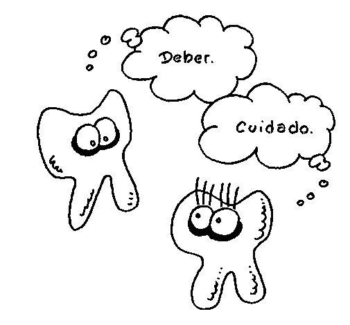 Dibujo de Conversación de dientes para Colorear - Dibujos.net