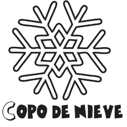 Dibujo de un copo de nieve para pintar - Dibujos para colorear del ...