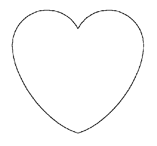 Dibujo de Corazón para Colorear - Dibujos.net