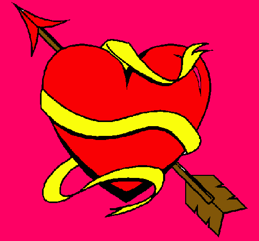 Dibujo de Corazón con flecha pintado por Ddaaa en Dibujos.net el ...
