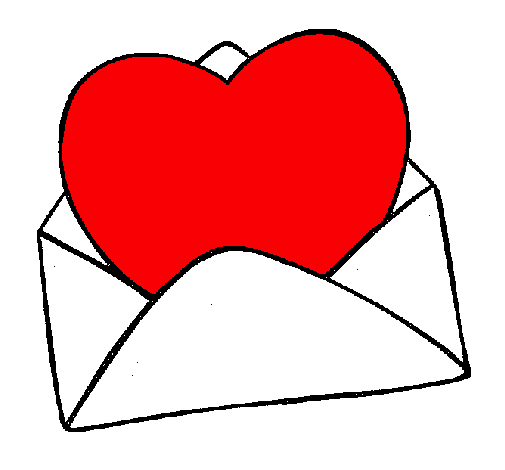 Dibujo de Corazón en un sobre pintado por 68676 en Dibujos.net el ... Dibujo de Corazón en un sobre pintado por 68676 en Dibujos.net el ...