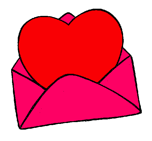 Dibujo de Corazón en un sobre pintado por Carta en Dibujos.net el ... Dibujo de Corazón en un sobre pintado por Carta en Dibujos.net el ...