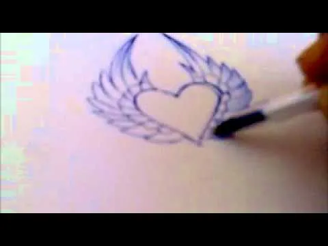 dibujo de corazon - YouTube