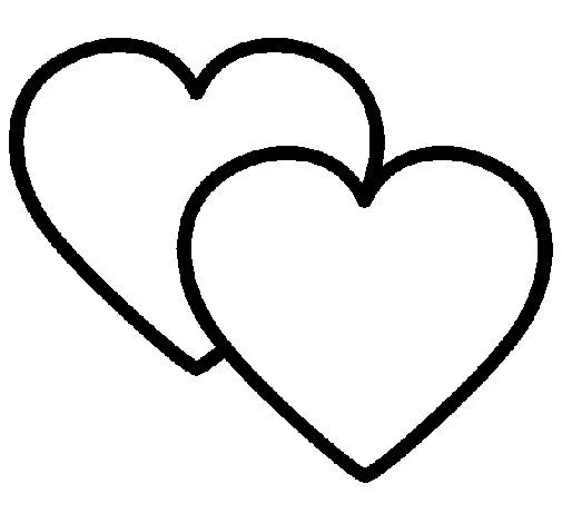 Dibujo de Corazones para Colorear - Dibujos.net