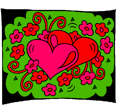 Dibujo de Corazones y flores pintado por Rosas en Dibujos.net el ... Dibujo de Corazones y flores pintado por Rosas en Dibujos.net el ...