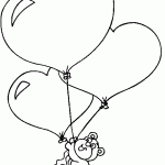 Dibujo de Corazones en forma de Globos para colorear en el día de San ... Dibujo de Corazones en forma de Globos para colorear en el día de San ...
