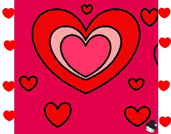 Dibujo de Muchos corazones pintado por Keisy15 en Dibujos.net el ... Dibujo de Muchos corazones pintado por Keisy15 en Dibujos.net el ...
