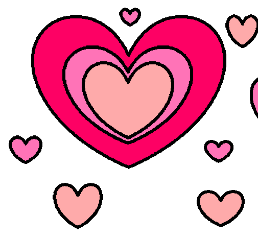 Dibujo de Muchos corazones pintado por Tina99 en Dibujos.net el ...