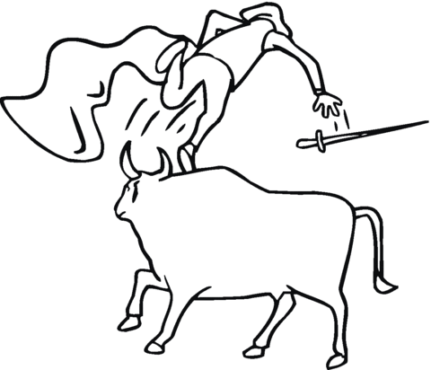 Dibujo de Corrida de Toros para colorear | Dibujos para colorear ...