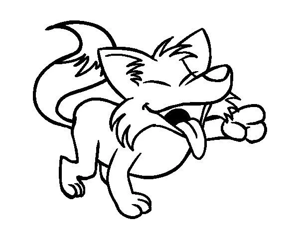 Dibujo de Coyote riendo para Colorear - Dibujos.net Dibujo de Coyote riendo para Colorear - Dibujos.net