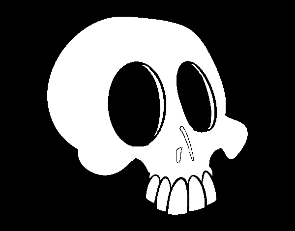 Dibujo de Cráneo para Colorear - Dibujos.net Dibujo de Cráneo para Colorear - Dibujos.net