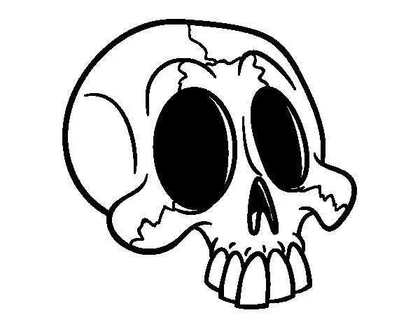 Dibujo de Cráneo para Colorear - Dibujos.net Dibujo de Cráneo para Colorear - Dibujos.net