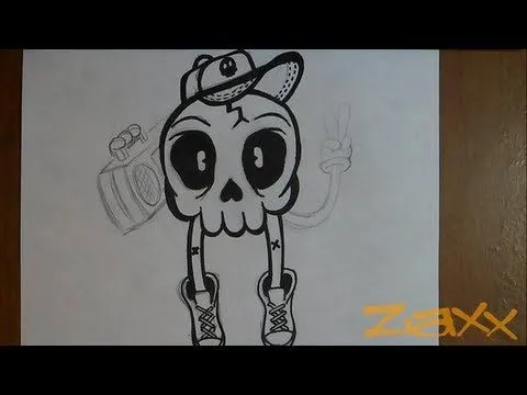Dibujo Craneo de Niño | Graffiti - YouTube