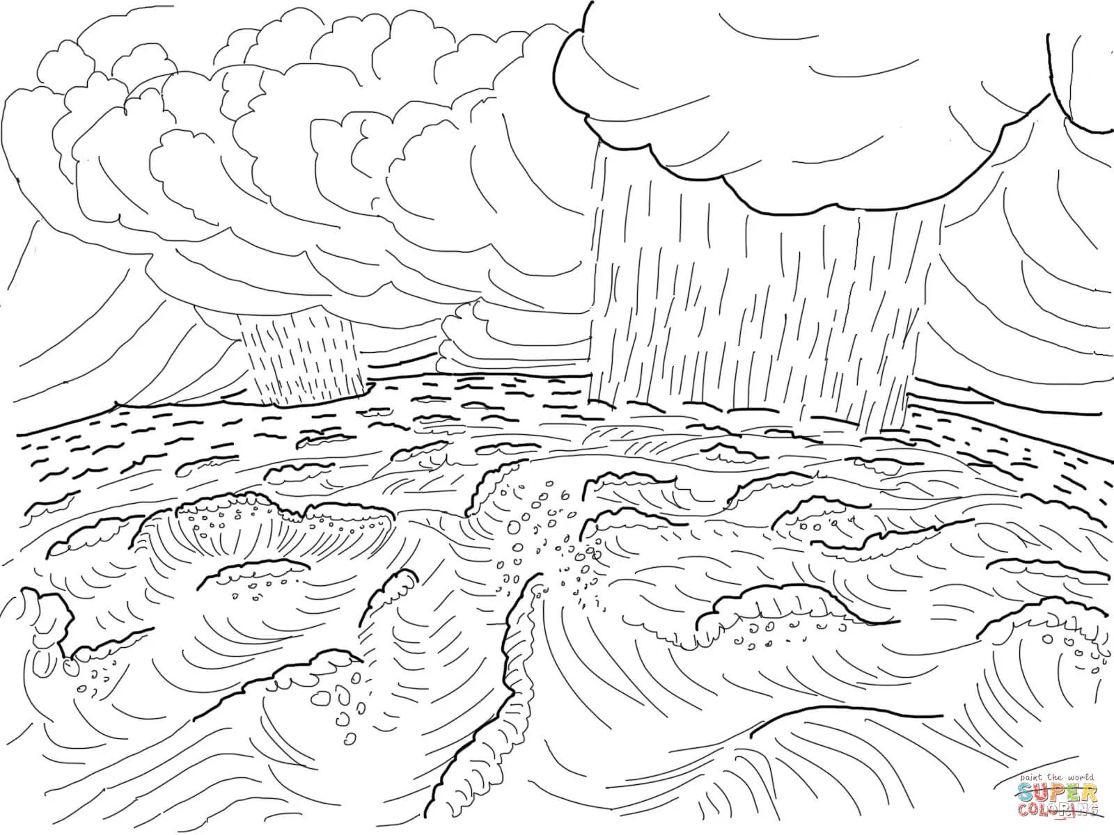 Dibujo de Segundo Día de la Creación para colorear | Dibujos para colorear imprimir gratis Dibujo de Segundo Día de la Creación para colorear | Dibujos para colorear imprimir gratis