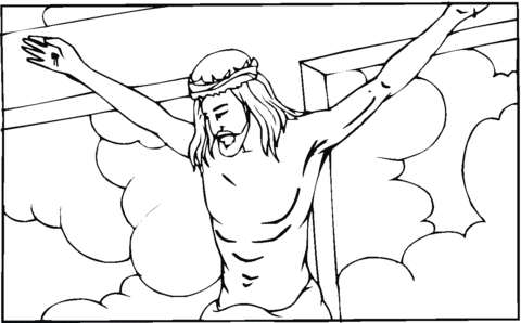 Dibujo de Cristo Crucificado para colorear | Dibujos para colorear ...