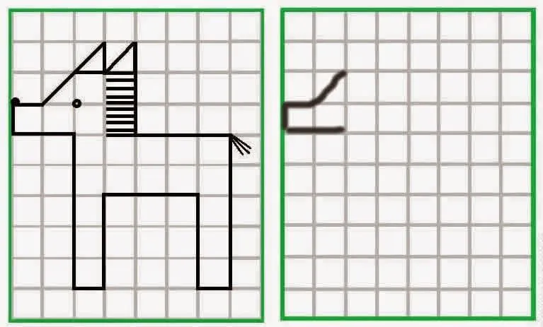 Figuras en cuadricula para niños - Imagui
