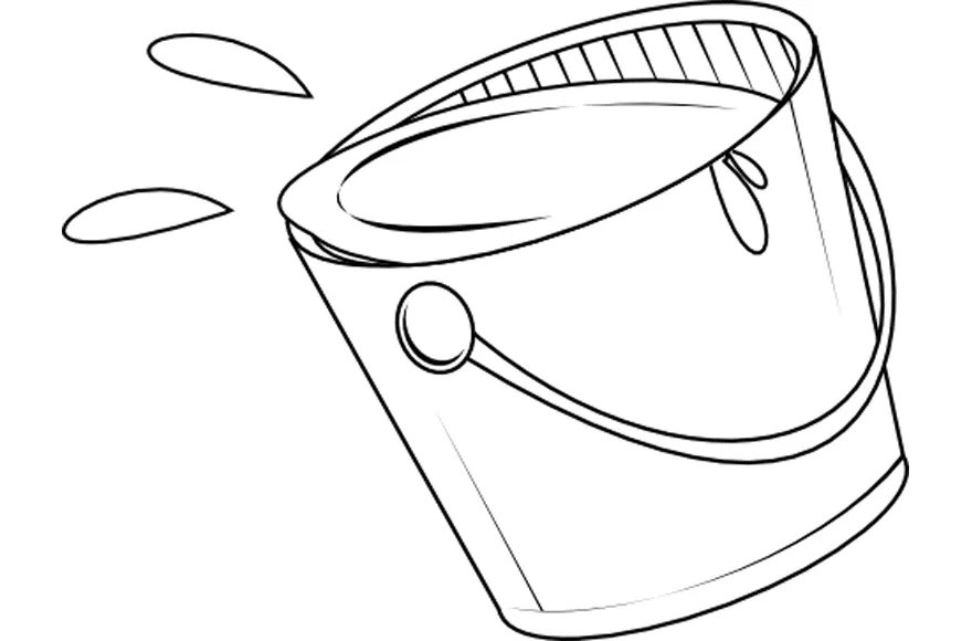Dibujo de un cubo lleno de agua - Edudiver.com Dibujo de un cubo lleno de agua - Edudiver.com