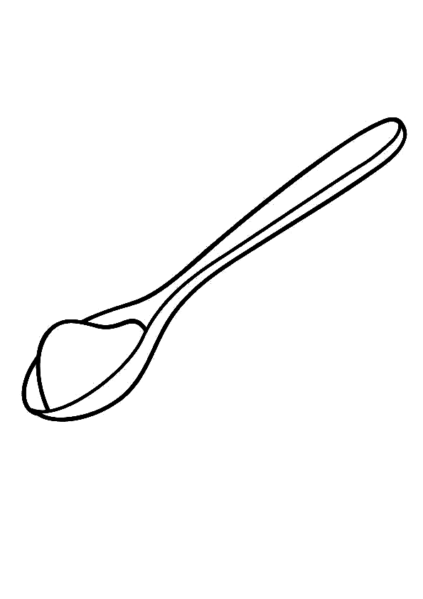 Dibujo de cuchara para colorear | Dibujos para colorear Dibujo de cuchara para colorear | Dibujos para colorear