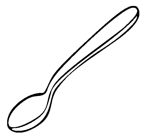 Dibujo de Cuchara para Colorear - Dibujos.net Dibujo de Cuchara para Colorear - Dibujos.net