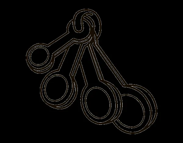 Dibujo de Cucharas medidoras para Colorear - Dibujos.net