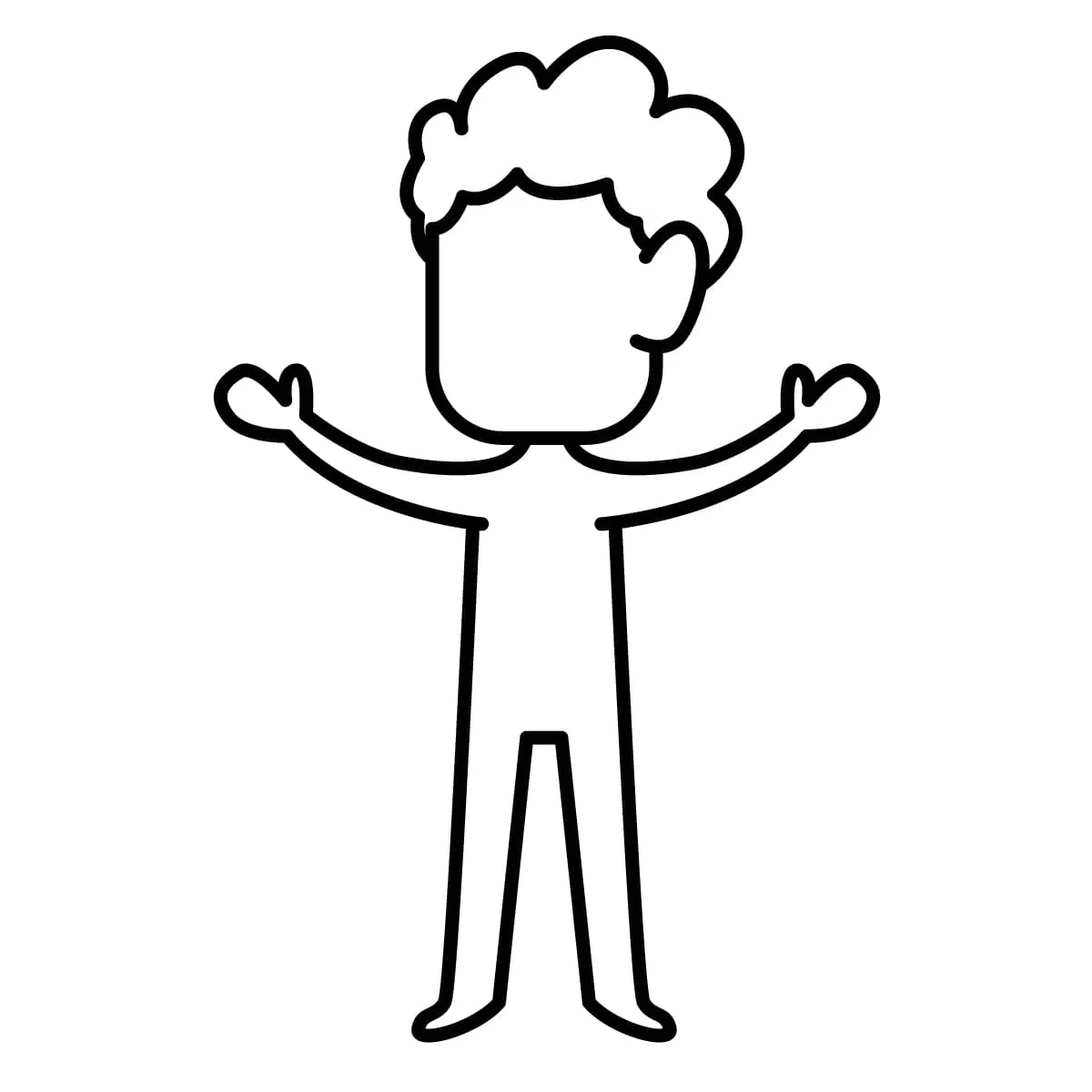 Dibujo de cuerpo humano para colorear e imprimir - Dibujos y colores Dibujo de cuerpo humano para colorear e imprimir - Dibujos y colores