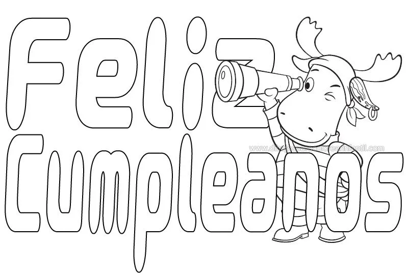 Dibujo de Cumpleaños de Backyardigans para colorear ~ Dibujos para ... Dibujo de Cumpleaños de Backyardigans para colorear ~ Dibujos para ...