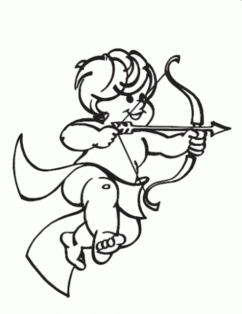 Dibujo de Cupido para colorear. Dibujos infantiles de Cupido ... Dibujo de Cupido para colorear. Dibujos infantiles de Cupido ...