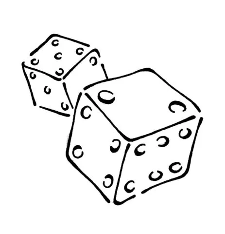Dibujo de Dados para colorear | Dibujos para colorear imprimir gratis Dibujo de Dados para colorear | Dibujos para colorear imprimir gratis