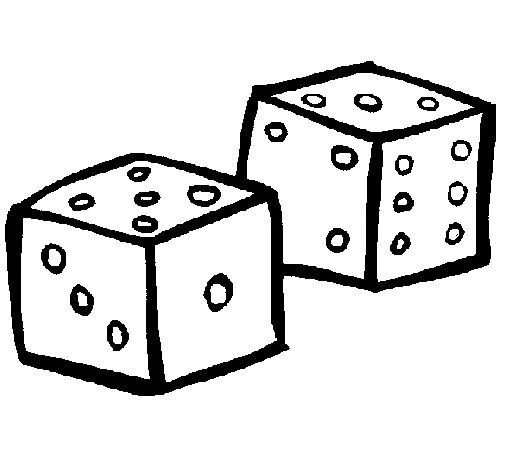 Dibujo de Dados para Colorear - Dibujos.net Dibujo de Dados para Colorear - Dibujos.net