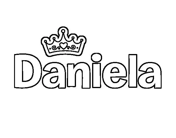 Dibujo de Daniela para Colorear - Dibujos.net Dibujo de Daniela para Colorear - Dibujos.net