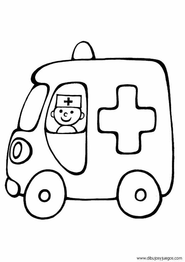 dibujo-de-ambulancias-para-colorear-001 | Dibujos y juegos, para ...