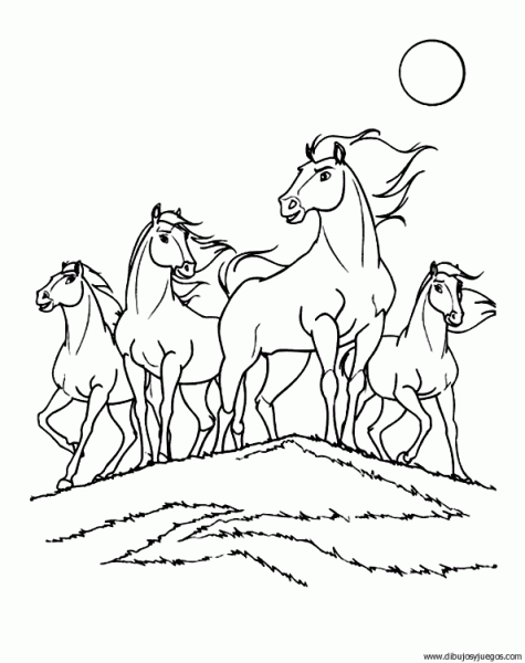 dibujo-de-caballo-080 | Dibujos y juegos, para pintar y colorear