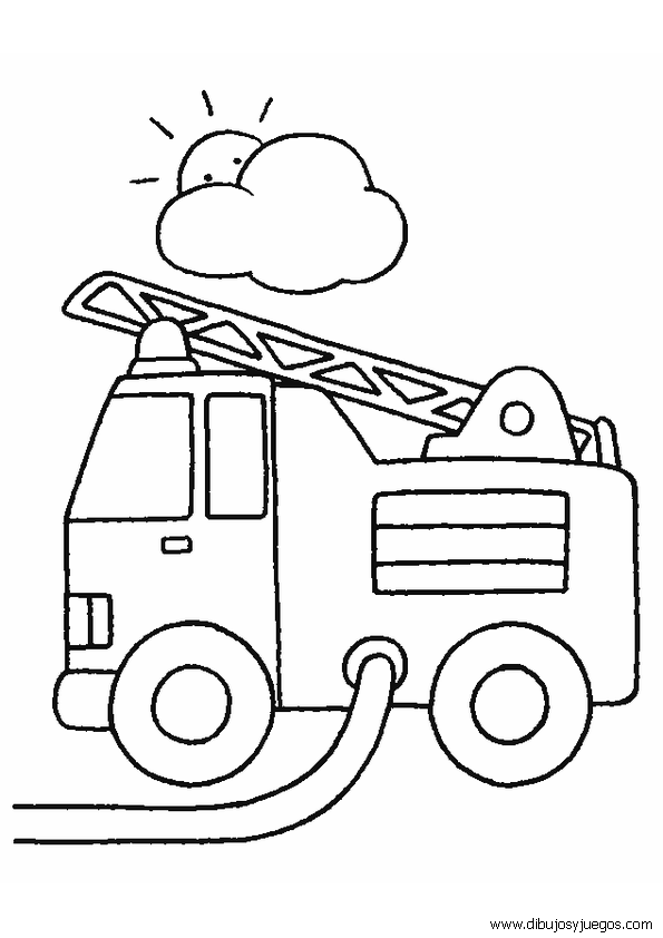 dibujo-de-camiones-de-bomberos-para-colorear-001 | Dibujos y ... dibujo-de-camiones-de-bomberos-para-colorear-001 | Dibujos y ...