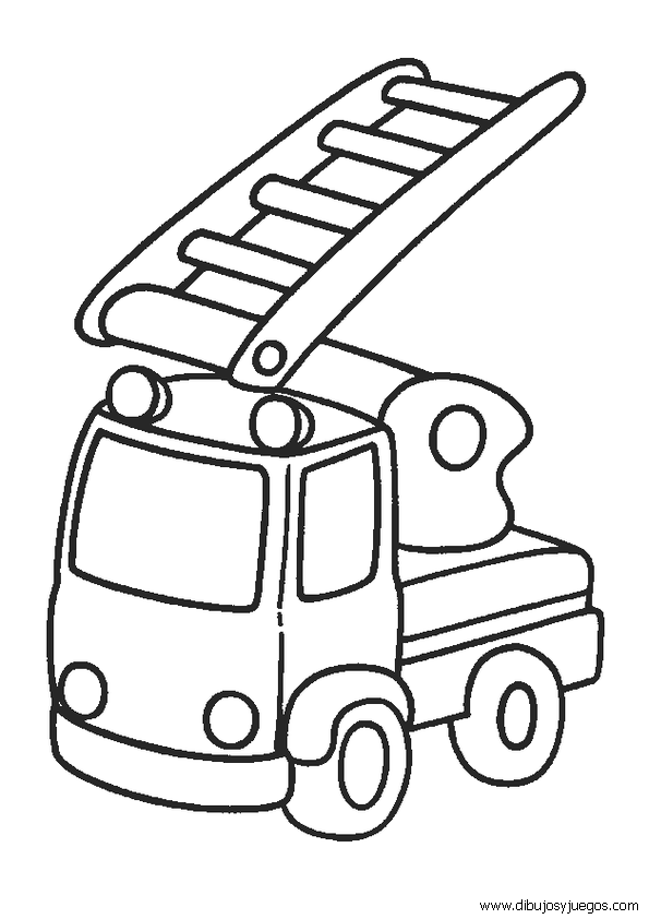 dibujo-de-camiones-de-bomberos-para-colorear-004 | Dibujos y ...