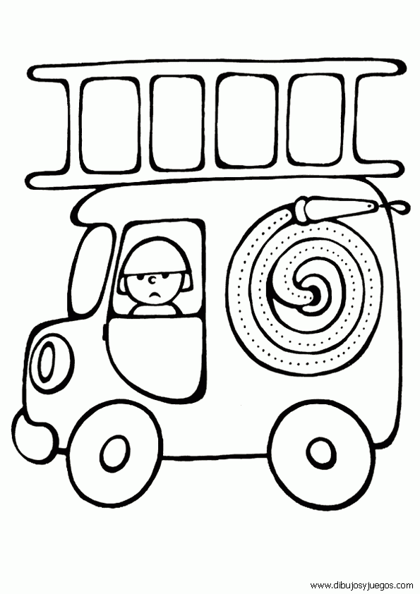 dibujo-de-camiones-de-bomberos-para-colorear-006 | Dibujos y ...