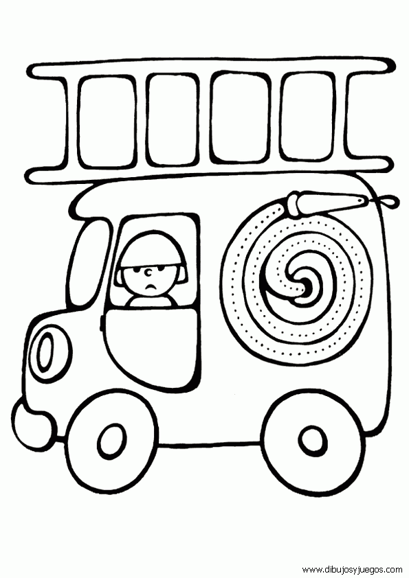 dibujo-de-camiones-de-bomberos-para-colorear-006 | Dibujos y ... dibujo-de-camiones-de-bomberos-para-colorear-006 | Dibujos y ...