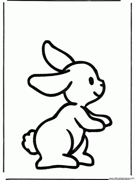 dibujo-de-conejo-057 | Dibujos y juegos, para pintar y colorear