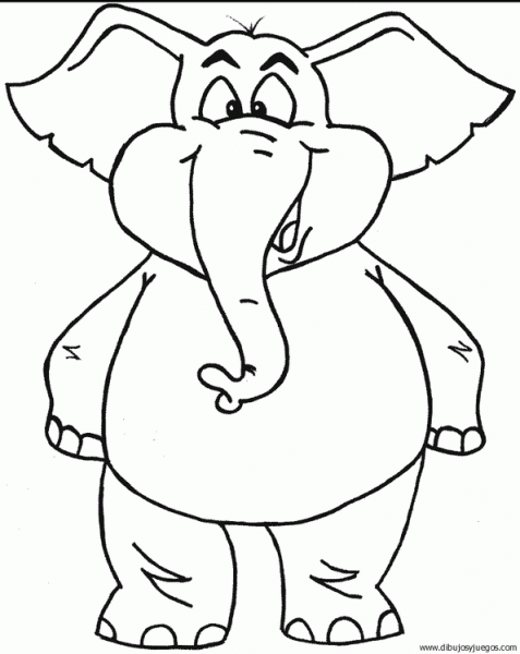 dibujo-de-elefante-012 | Dibujos y juegos, para pintar y colorear