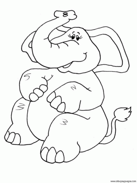 dibujo-de-elefante-039 | Dibujos y juegos, para pintar y colorear