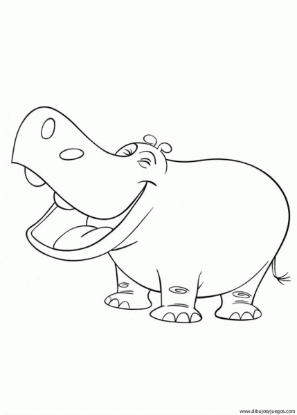 dibujo-de-hipopotamo-008 | Dibujos y juegos, para pintar y colorear dibujo-de-hipopotamo-008 | Dibujos y juegos, para pintar y colorear
