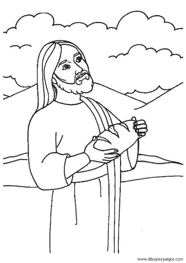 dibujo-de-la-biblia-003-jesus-partiendo-pan | Dibujos y juegos ...