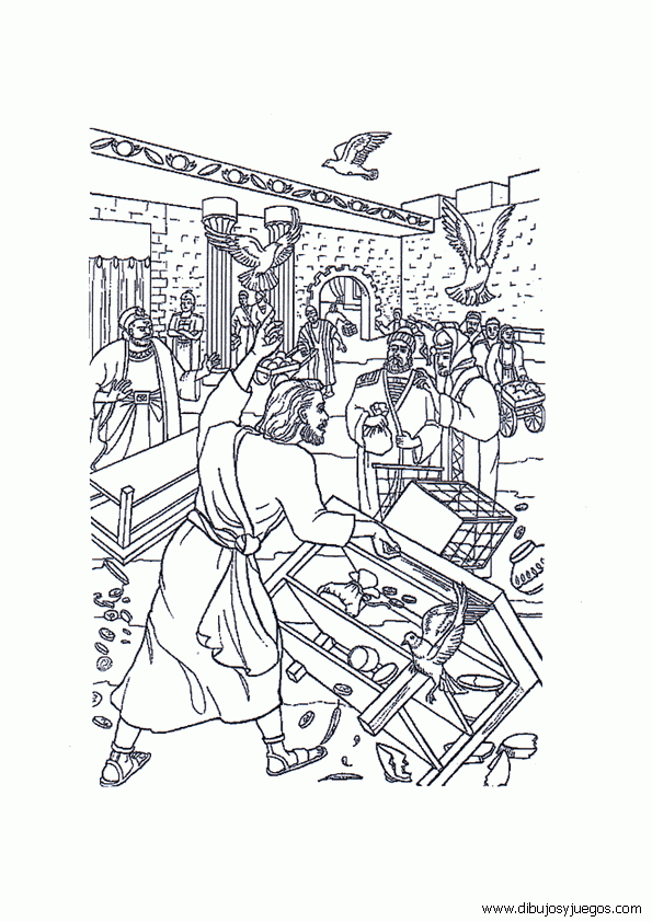 dibujo-de-la-biblia-139-jesus-echando-a-los-mercaderes-del-templo ...