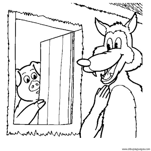 dibujo-de-lobo-044 | Dibujos y juegos, para pintar y colorear