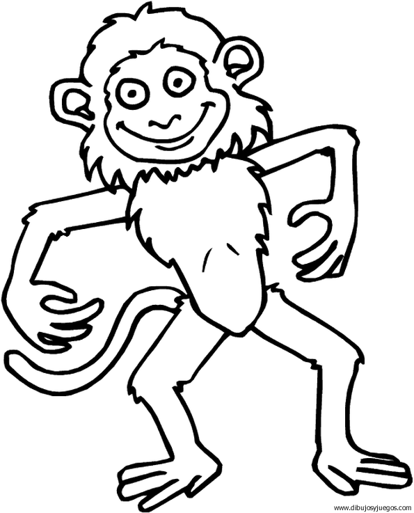 dibujo-de-mono-015 | Dibujos y juegos, para pintar y colorear