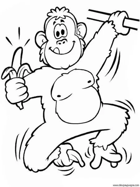 dibujo-de-mono-028 | Dibujos y juegos, para pintar y colorear dibujo-de-mono-028 | Dibujos y juegos, para pintar y colorear