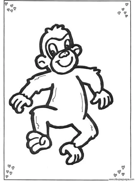 dibujo-de-mono-052 | Dibujos y juegos, para pintar y colorear dibujo-de-mono-052 | Dibujos y juegos, para pintar y colorear